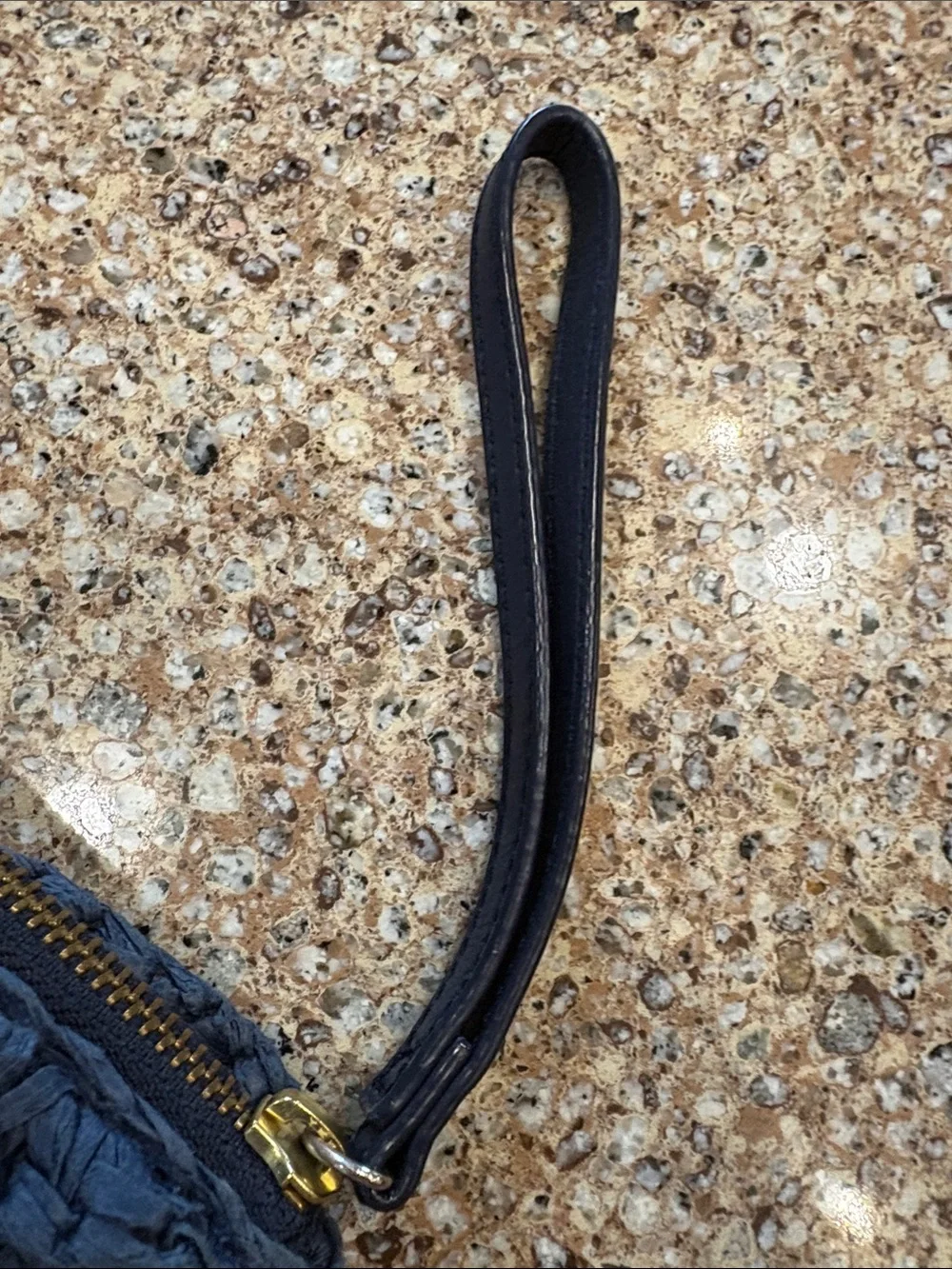 Talbots Hand-Crocheted Navy Blue Wristlet Clutch Bag - EUC